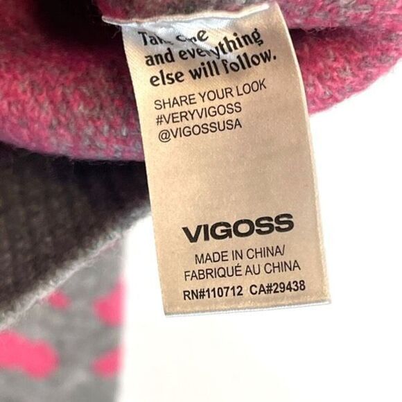 NWT Vigoss Sweater Womens XL Barbie Pink Leopard Print Knit Pullover Long Sleeve - Picture 12 of 15